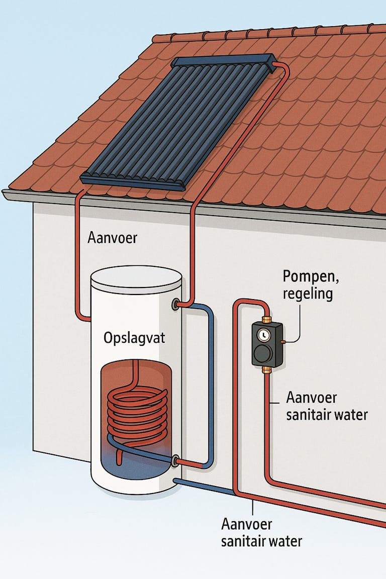 Zonneboiler installatie